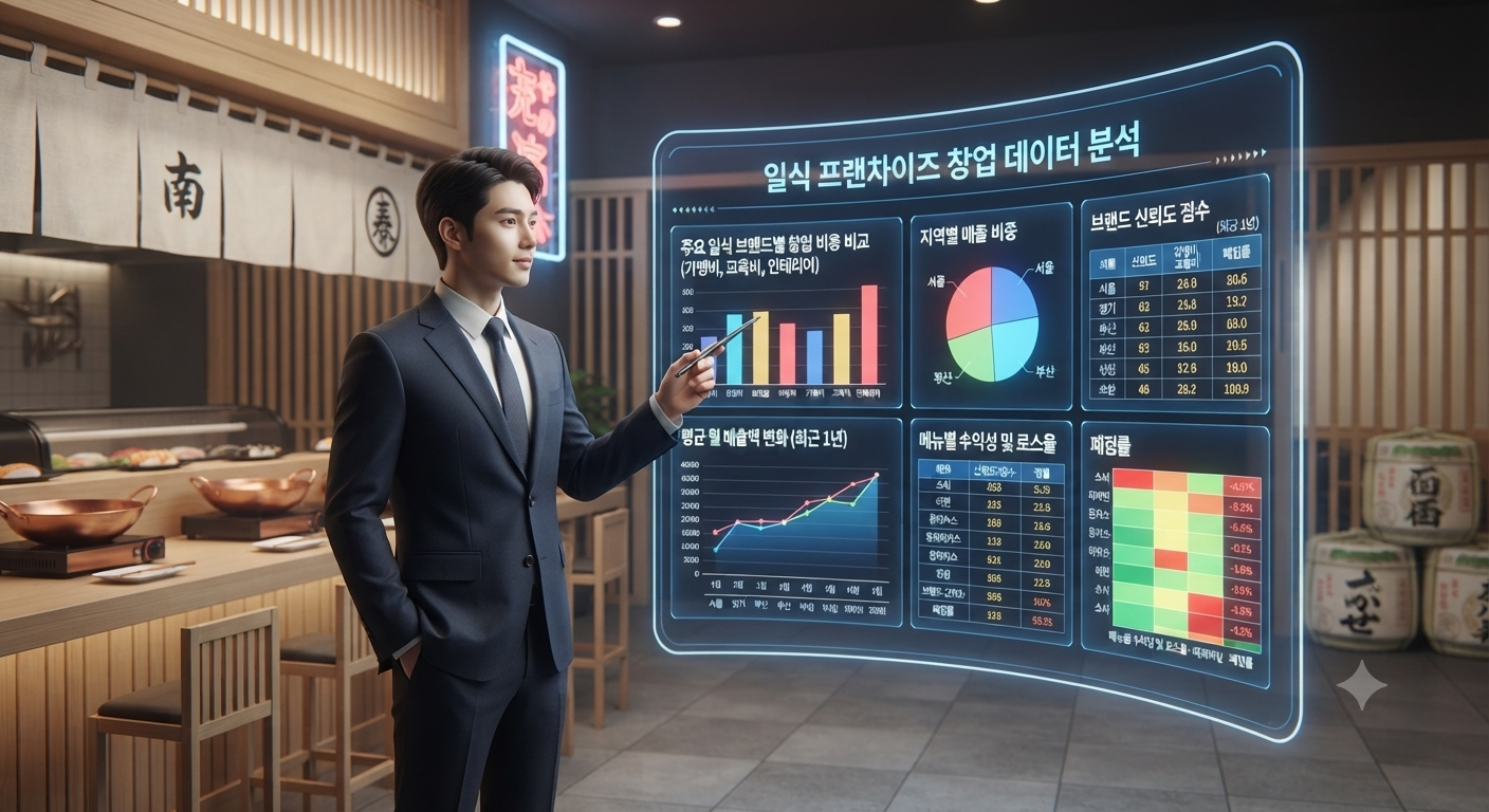 일식 프랜차이즈 창업 비용 데이터 분석